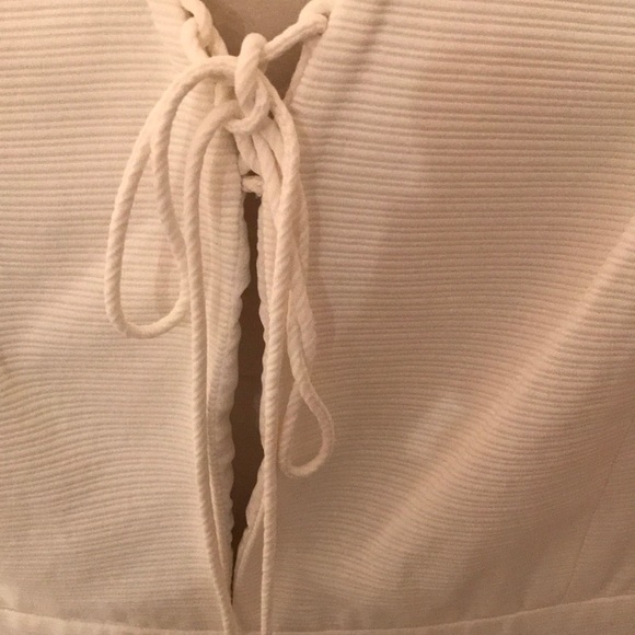 💯 authentic Giorgio Armani sz 42 top white vintage peplum bottom tie up - Picture 8 of 9